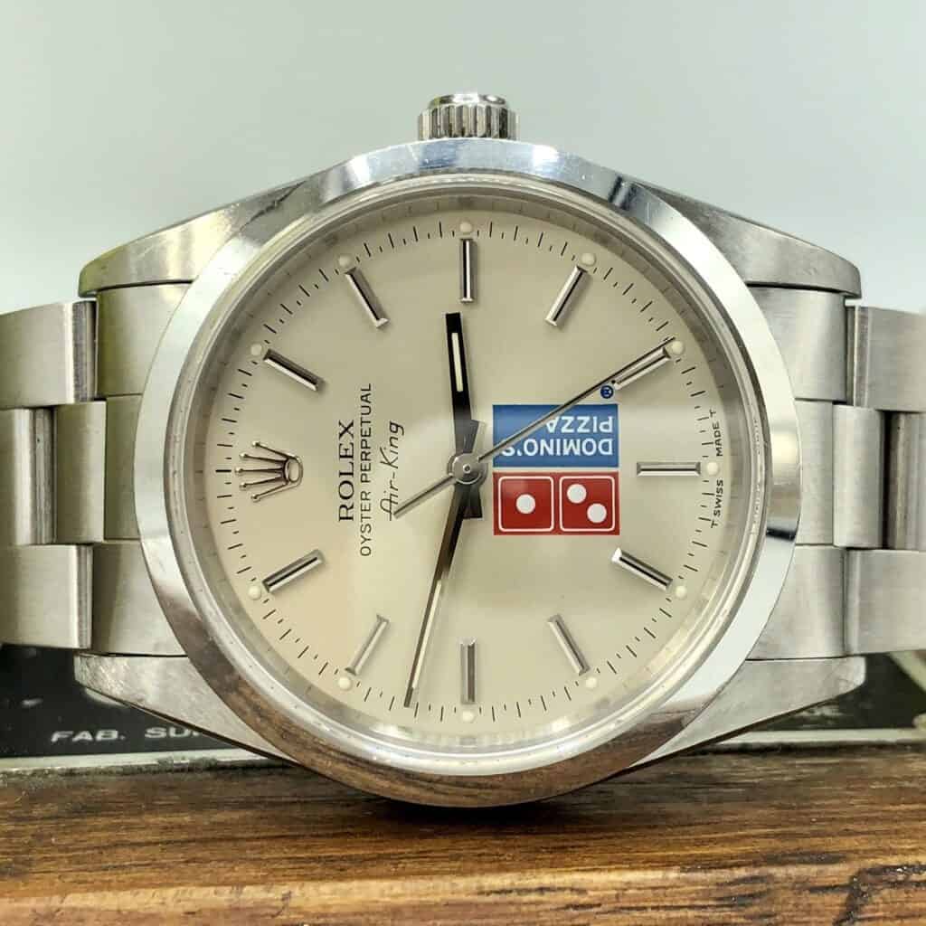 rolex dominos king air pizza 1989 domino unpolished dial case power brands rarity awadwatches