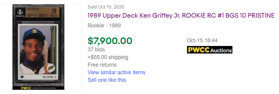 Ken Griffey Jr Rookie card psa 10 for sale