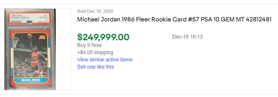 1986 fleer michael jordan for sale 