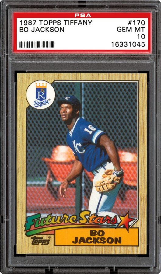 Kansas City Royals Bo Jackson 1986 Topps Traded Tiffany Rookie #50T Card -  PSA 7