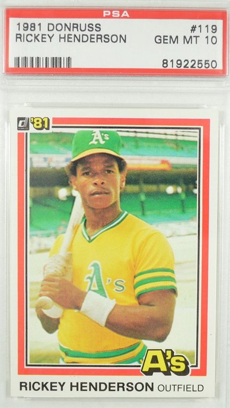 rickey henderson rookie kort