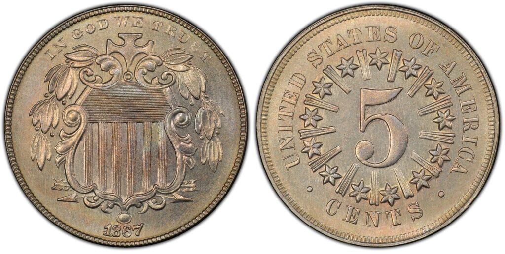 rare buffalo nickels 1867 Shield Nickel