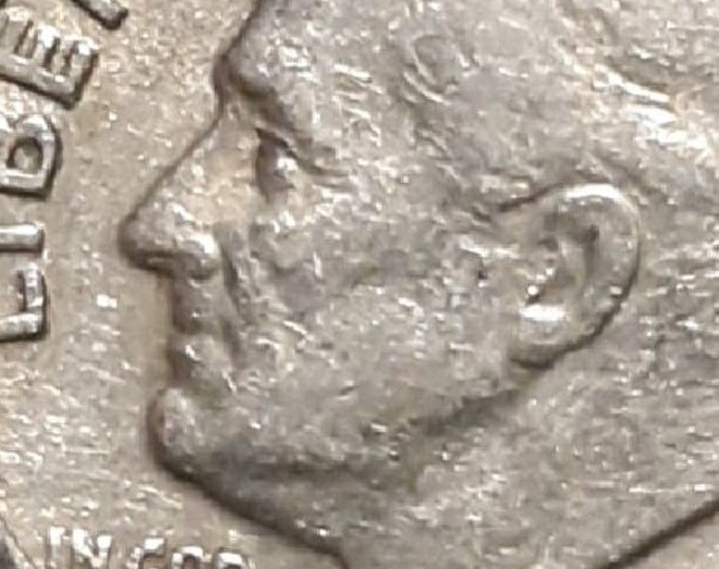 1966 dime error misplaced die