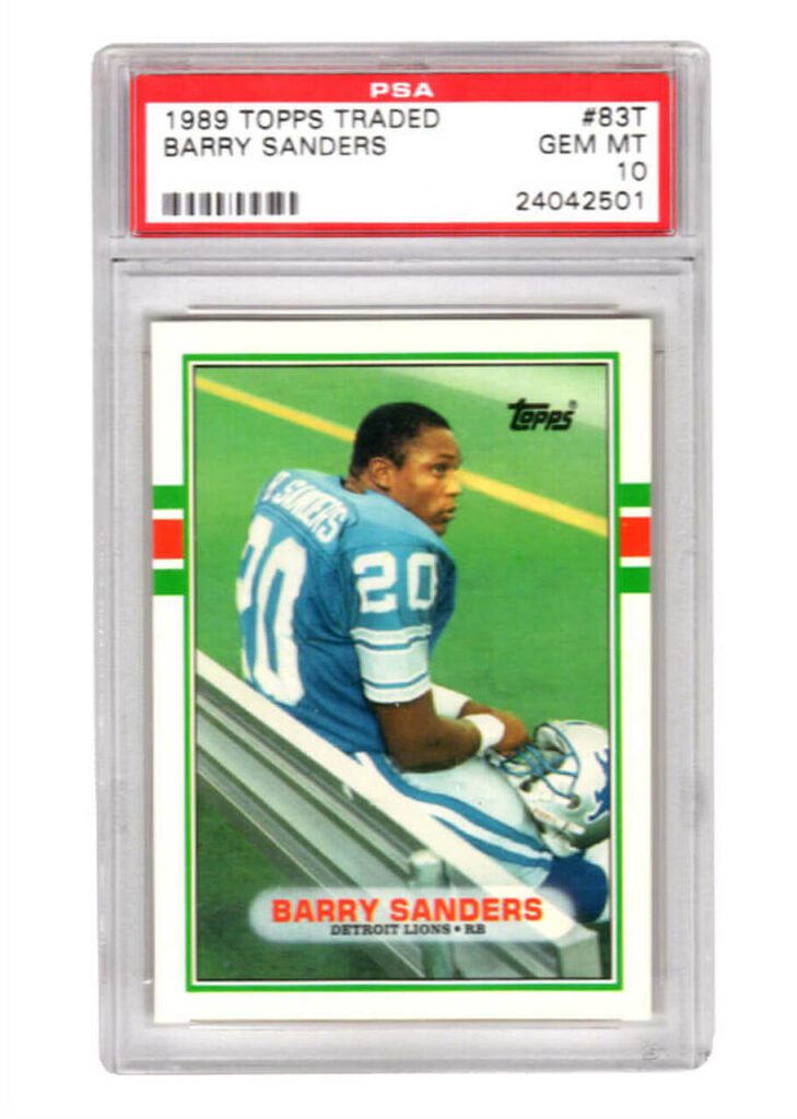 topps traded barry sanders rookie