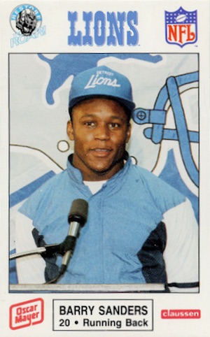 1989 police oscar mayer barry sanders rookie