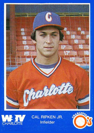 1980 Charlottle O's WBTV Cal Ripken Jr Rookie Card