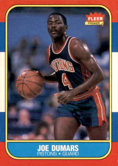 1986 fleer joe dumars