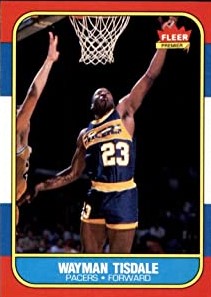 1986 fleer wayman tisdale pacers