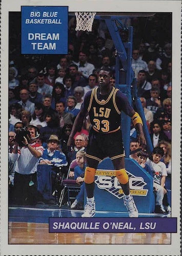 1990-91 Big Blue Basketball Shaquille ONeal Perforated