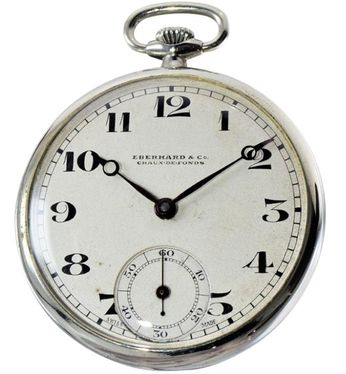 Eberhard & Co. Nickel Silver Vintage Pocket Watch