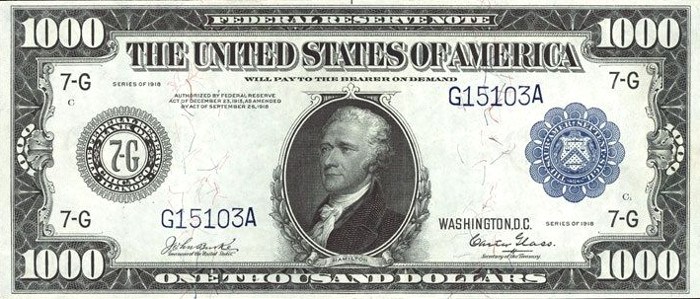 2022 1000 dollar bill