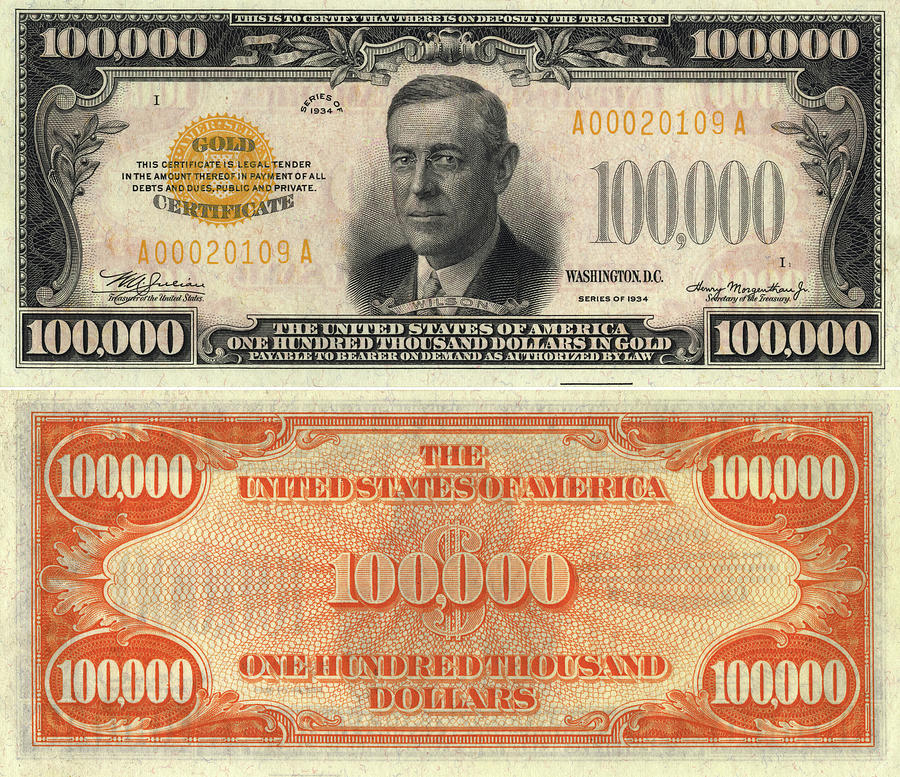 19 Uncommon and Rare Dollar Bills - Yes, a $100,000 Bill Exists!