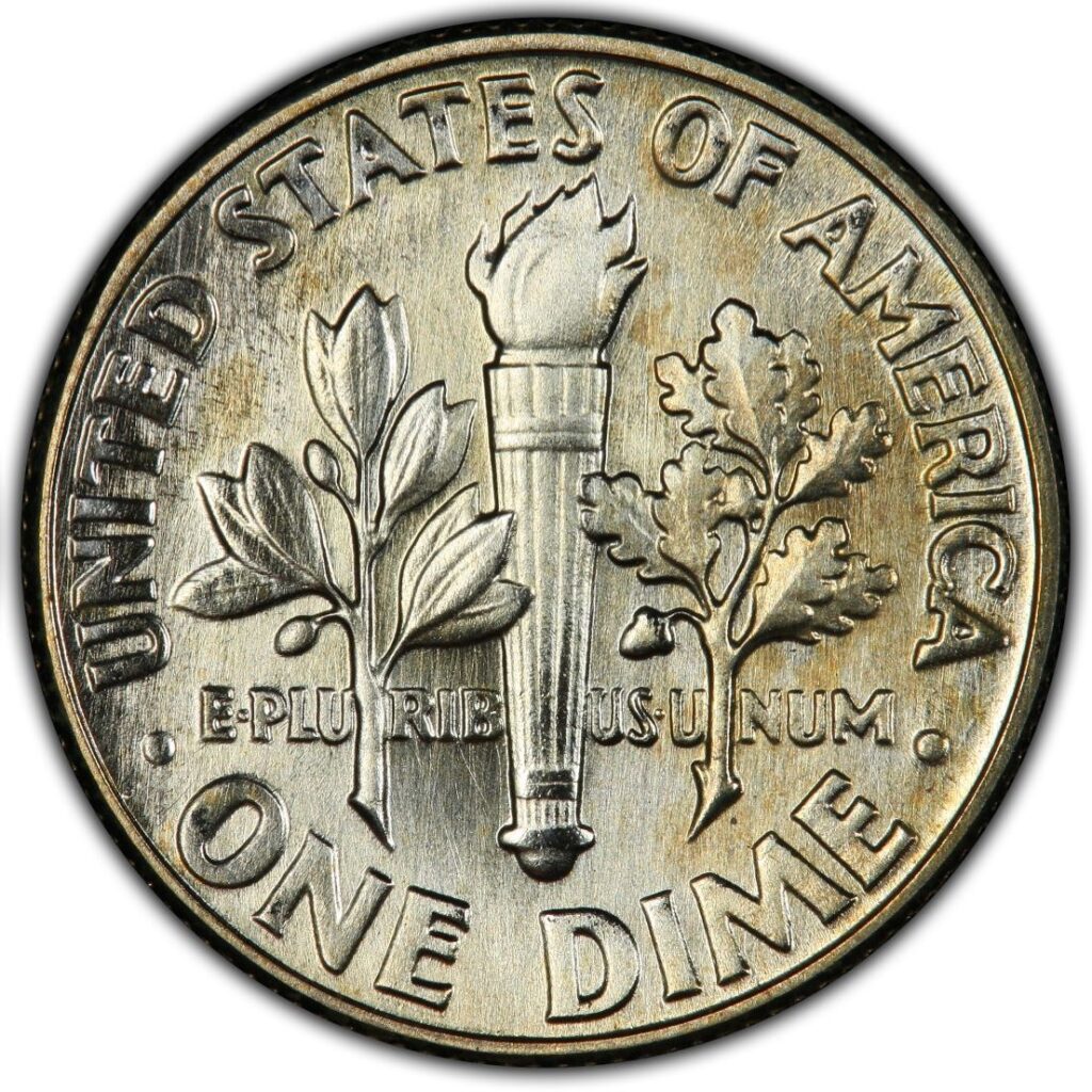 1964 dime tails