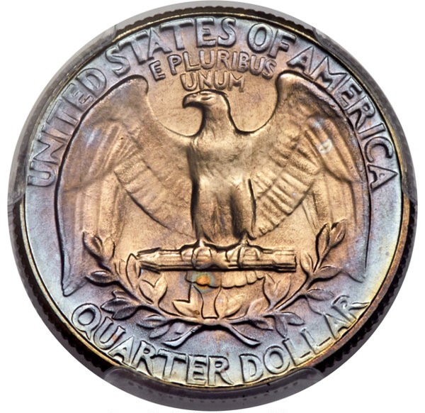 1967 quarter graded in MS68, valued at $8,000