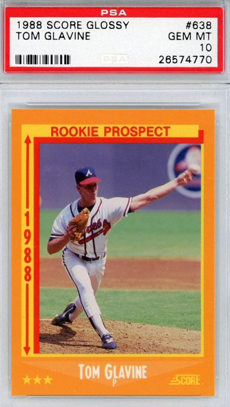 1988 Score Glossy Tom Glavine Rookie Card #638