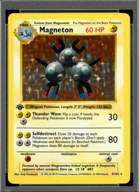 1st Edition Shadowless Base Set Magneton