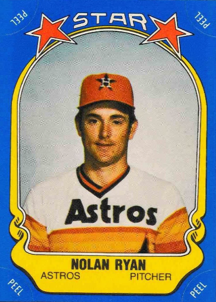 1981 nolan ryan Fleer Star Stickers