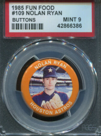 1985 Nolan Ryan Fun Foods Pins