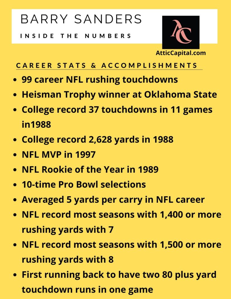 barry sanders career stats