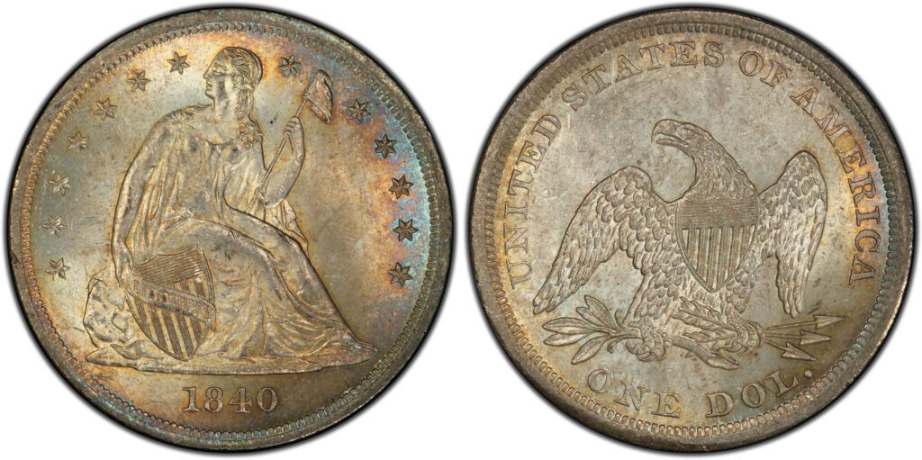 1840 Liberty Seated Dollar