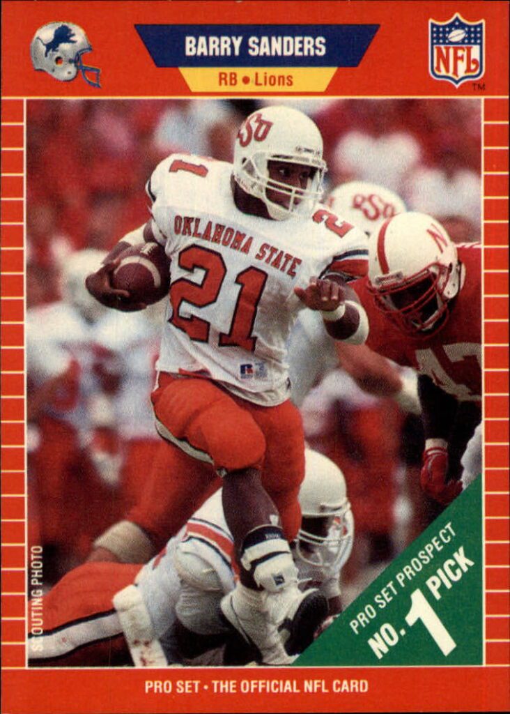 1989 pro set barry sanders rookie card 