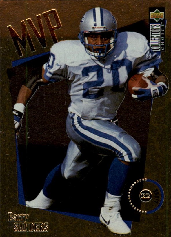 1996 Barry Sanders Upper Deck Collector’s Choice MVP Gold