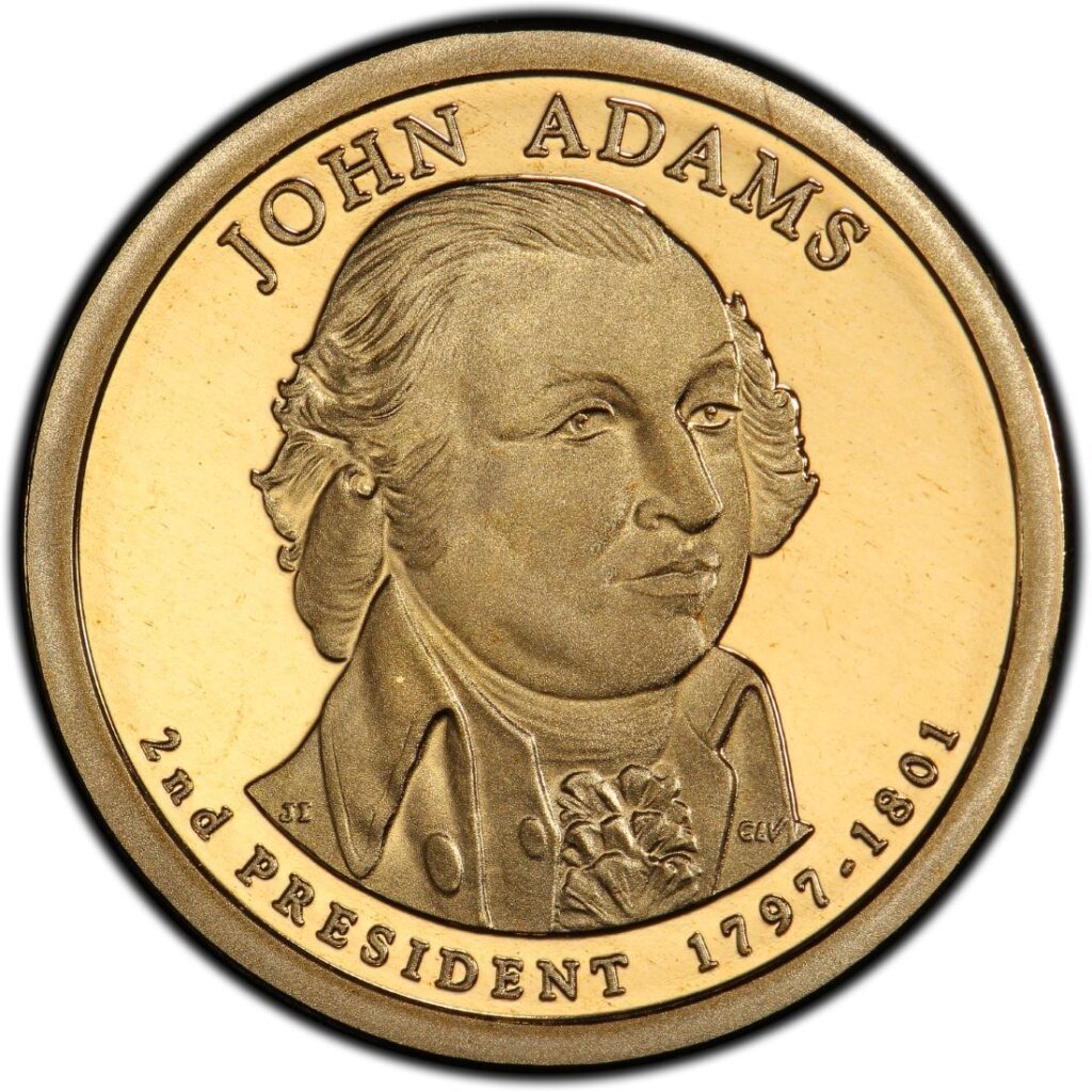 john adams presidential coin obverse