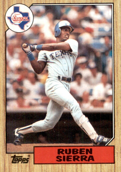 Ruben Sierra Rookie Card, Texas Rangers