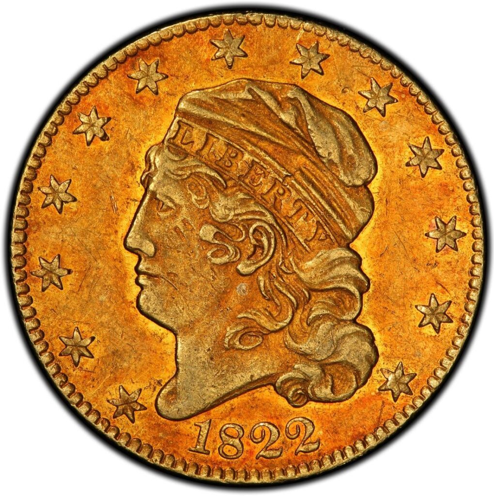 1822 Half Eagle heads