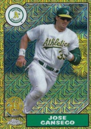 2022 Jose Canseco Topps ‘87 Sliver Pack Chrome Refractor