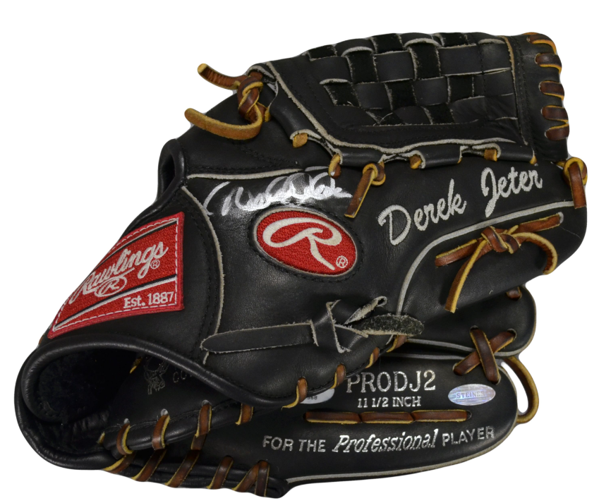 derek jeter signed game used glove