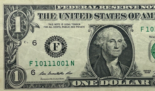 binary dollar bill