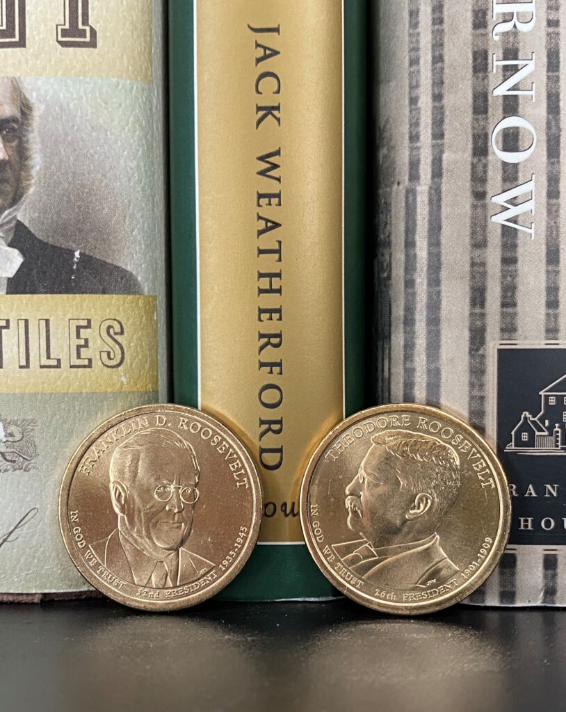 F.D.R. and Teddy Roosevelt Presidential Dollar Coins