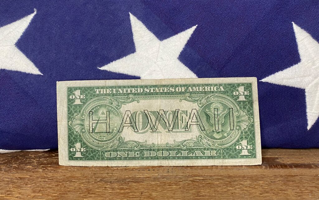 1935 dollar bill hawaii reverse
