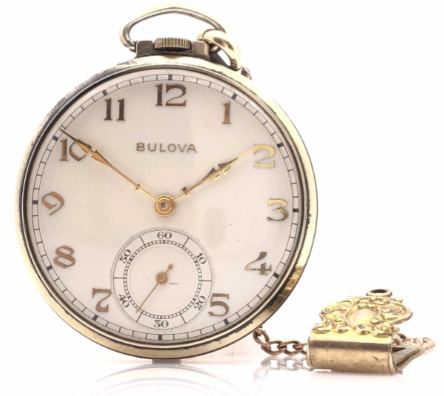 Vintage 10K Rolled Gold Bulova 15j Pocket Watch