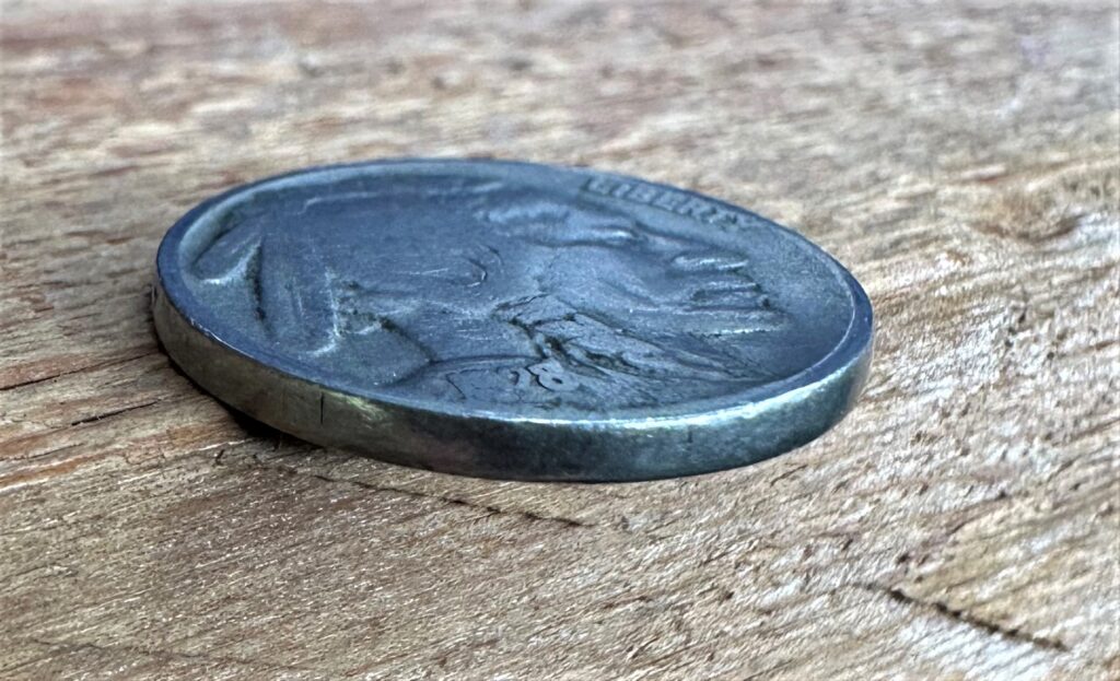 well worn buffalo nickel