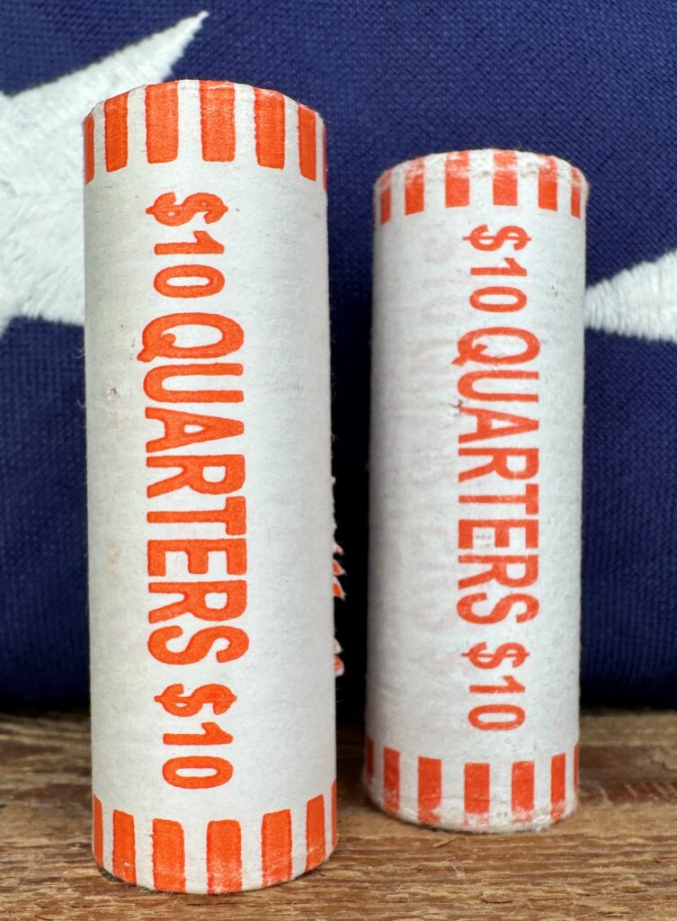 how many quarters in 10 dollar roll