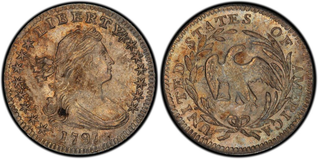 1797 draped bust half dollar 15 stars