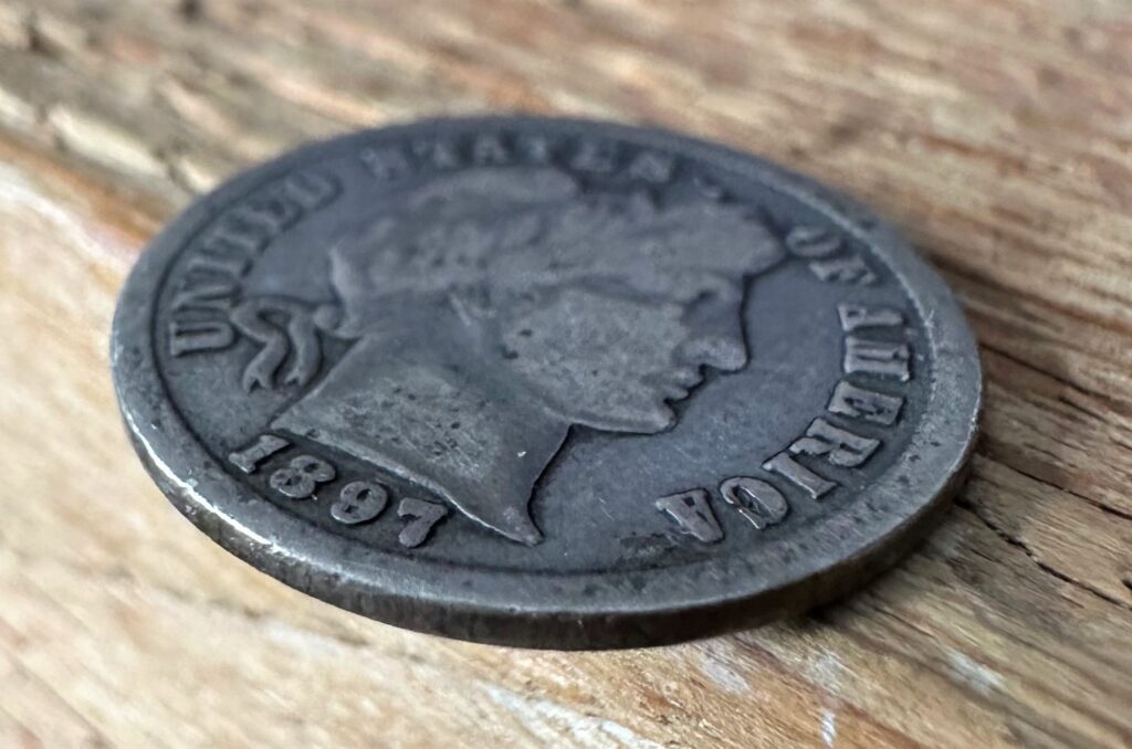 1897 barber silver dime