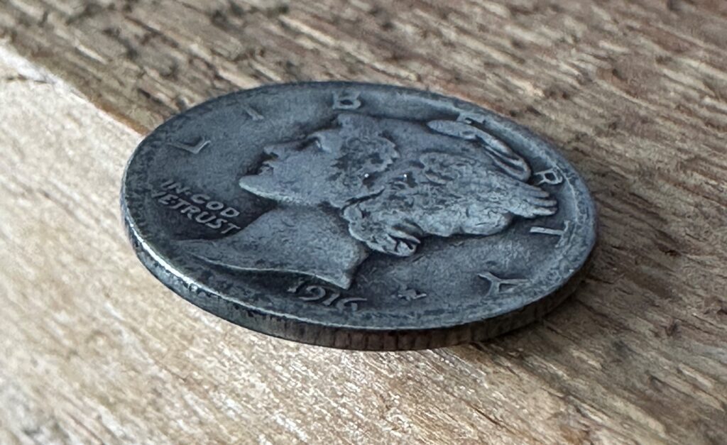 1916 mercury silver dime
