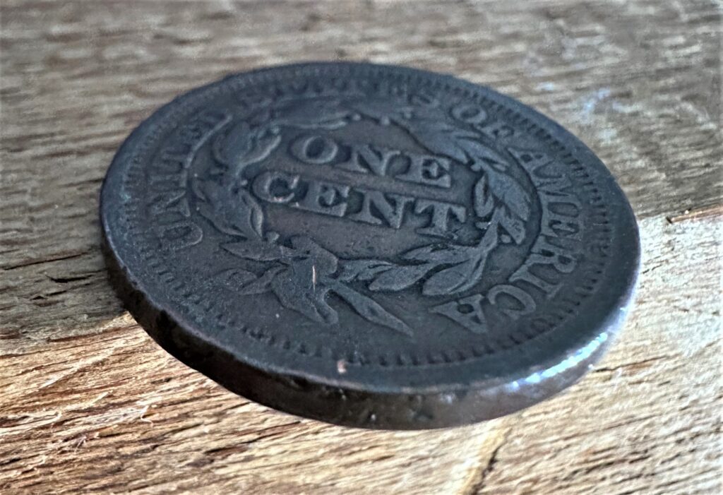 1952 Braided Hair Large Cent reverse