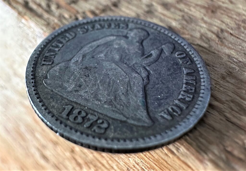 1872 Liberty Seated Silver Half Dime