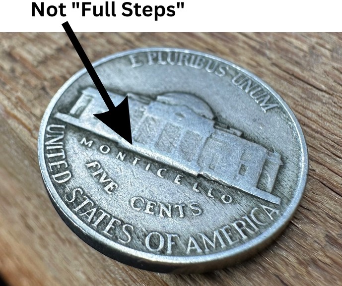 1941 nickel reverse no full steps