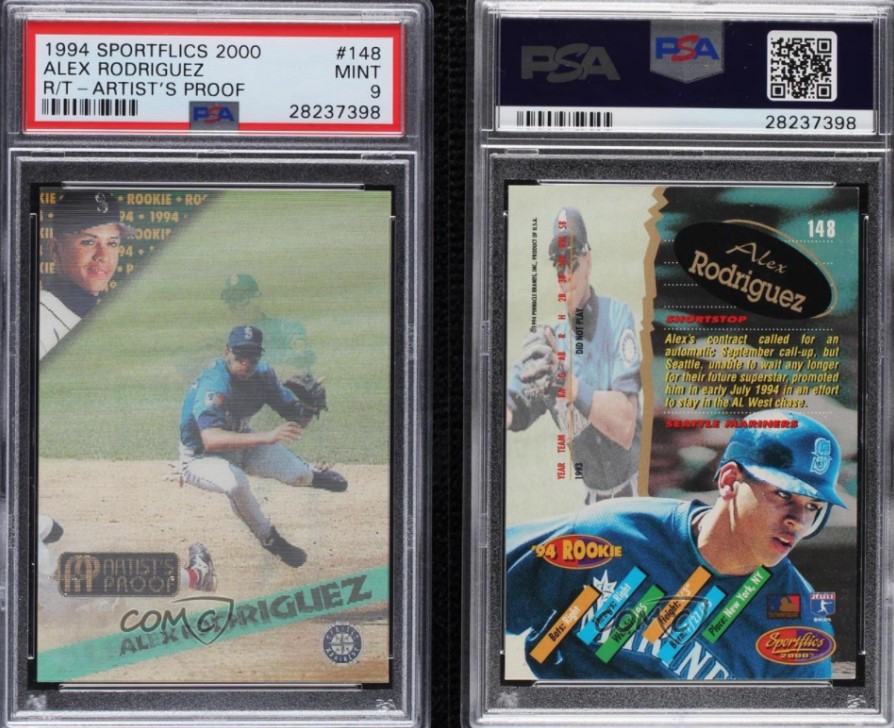 1994 Sportflics 2000 Rookie & Traded Starflics Alex Rodriguez Rookie