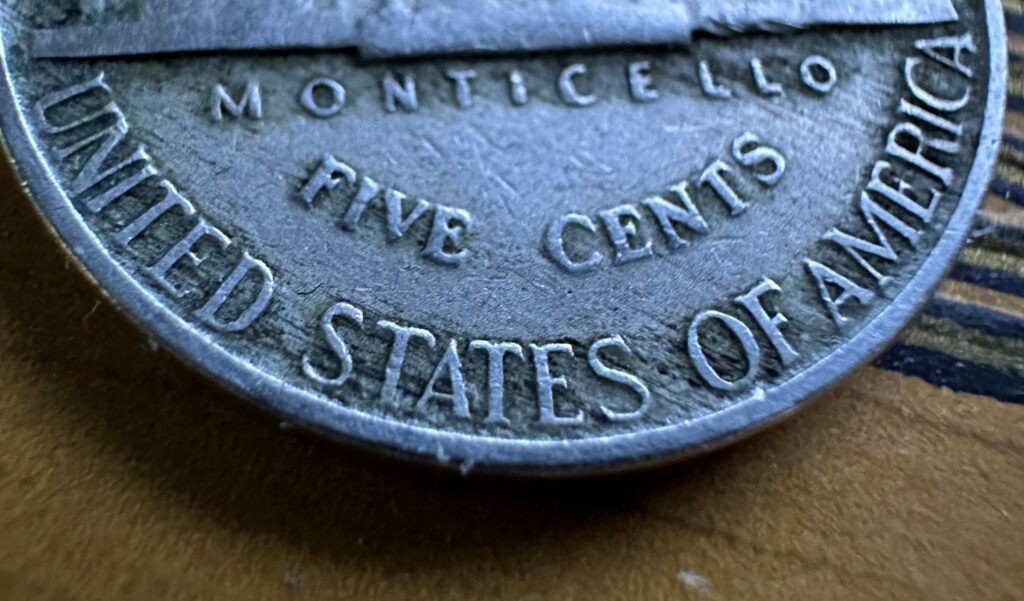 united states of america five cents monticello