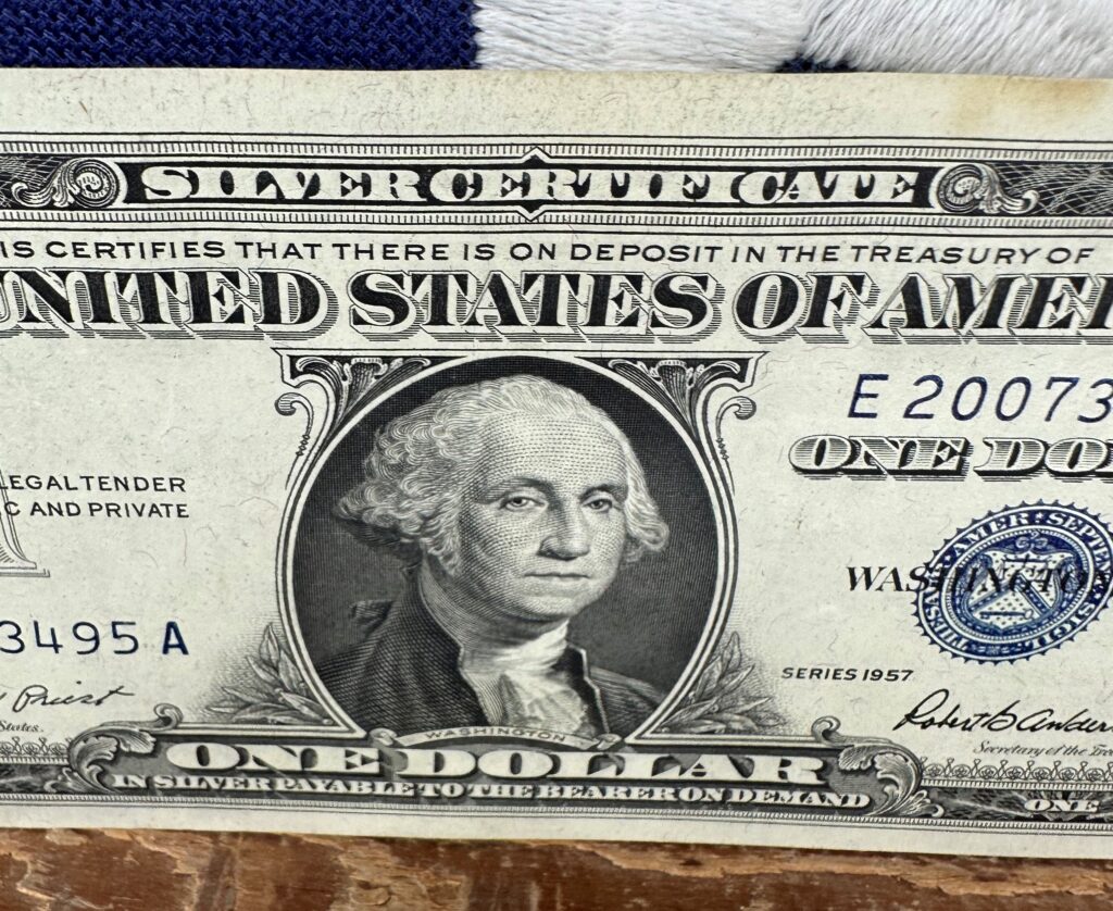 value of 1957 silver certificate