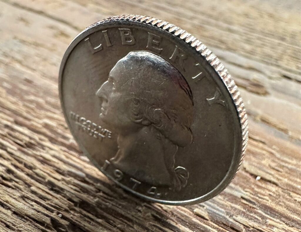 1974 quarter error in god we trust