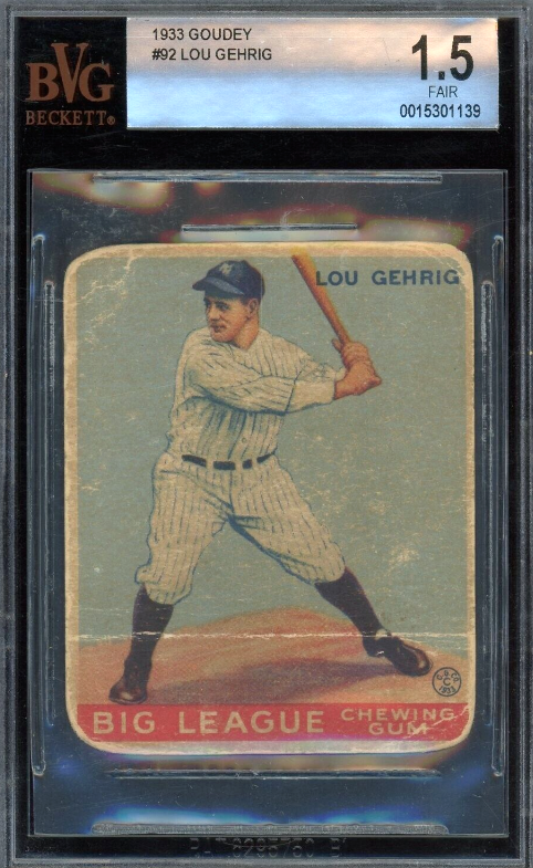 lou gehrig goudey rookie