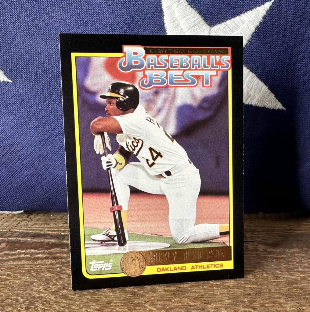 1981 Rickey Henderson Oakland Athletics Rookie Era Perma-Graphics Superstar Credit Card #125-019 - Ungraded